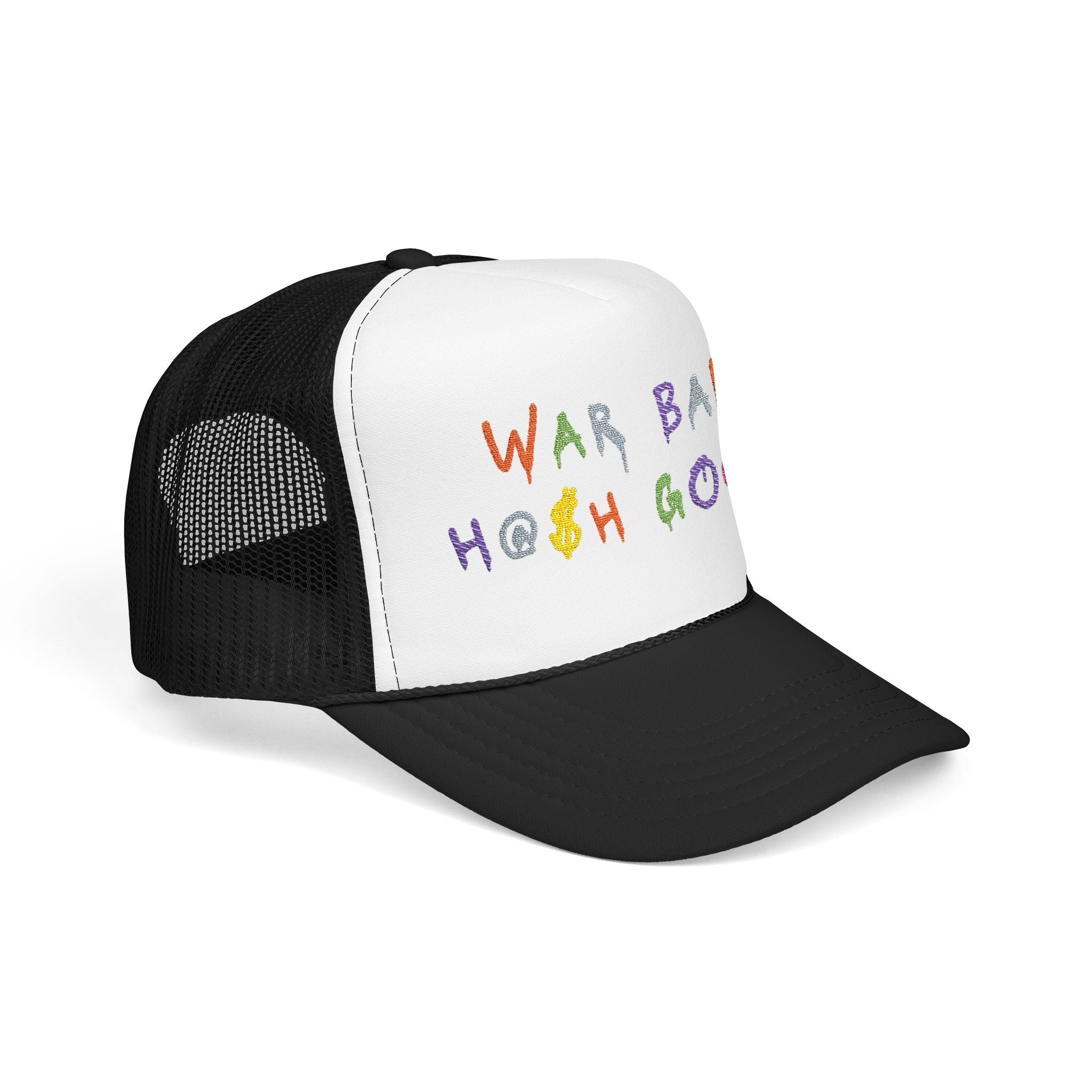 War Bad Hash Good Trucker Hat (Embroidered)