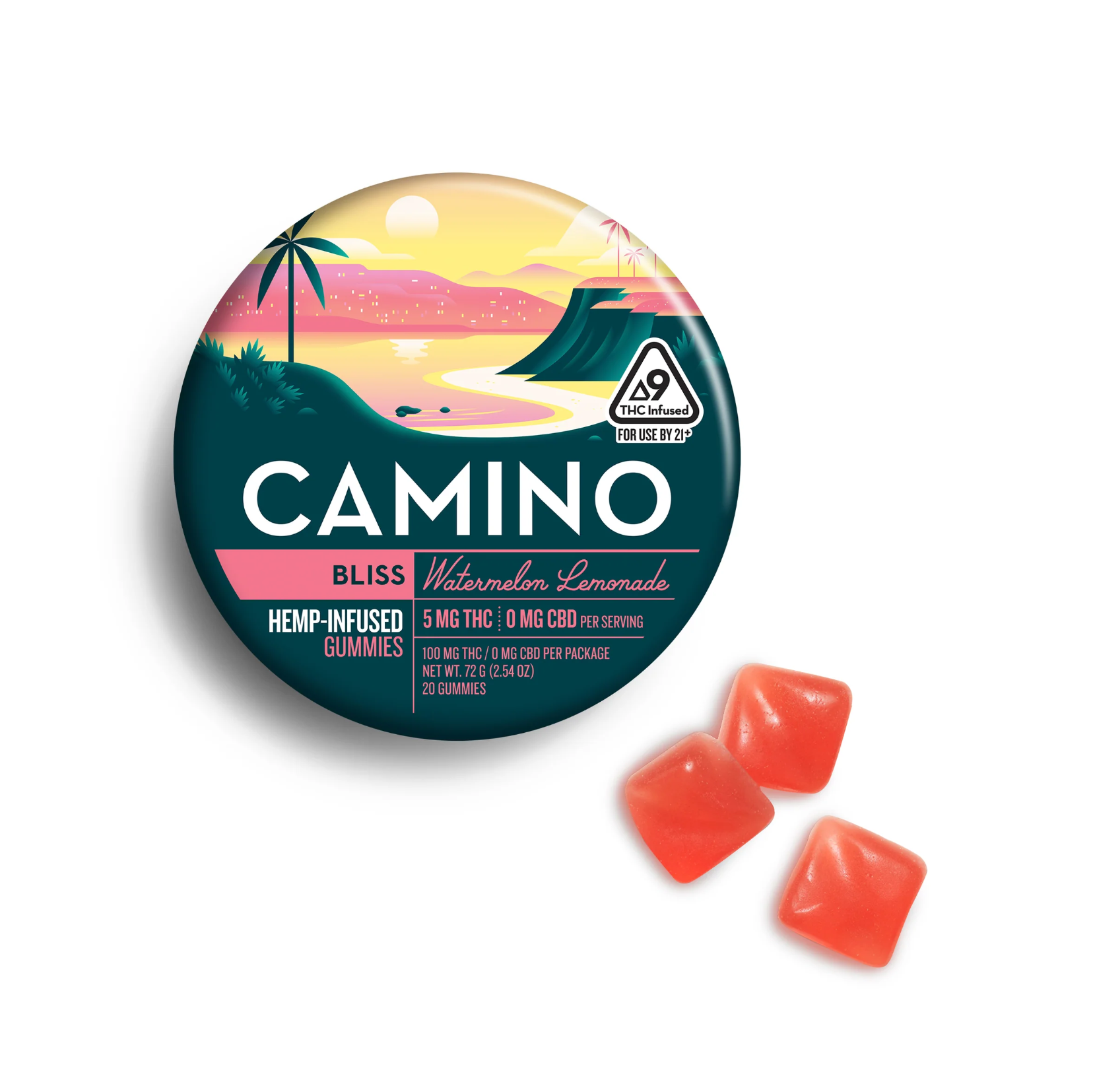 Camino Watermelon Lemonade 'Bliss' 5mg Gummies